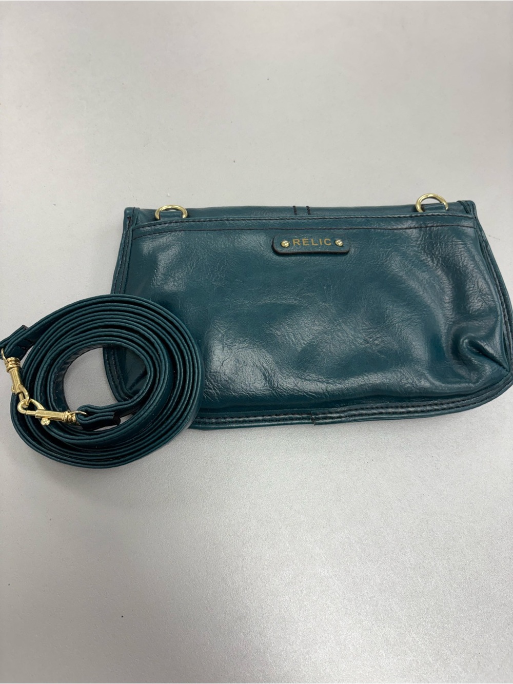 RELIC Teal Green Convertible Crossbody Clutch Wallet Purse - Picture 2 of 12